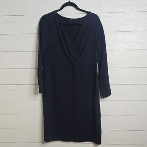 Talbots Dark Blue Long Sleeve Dress-NWOT